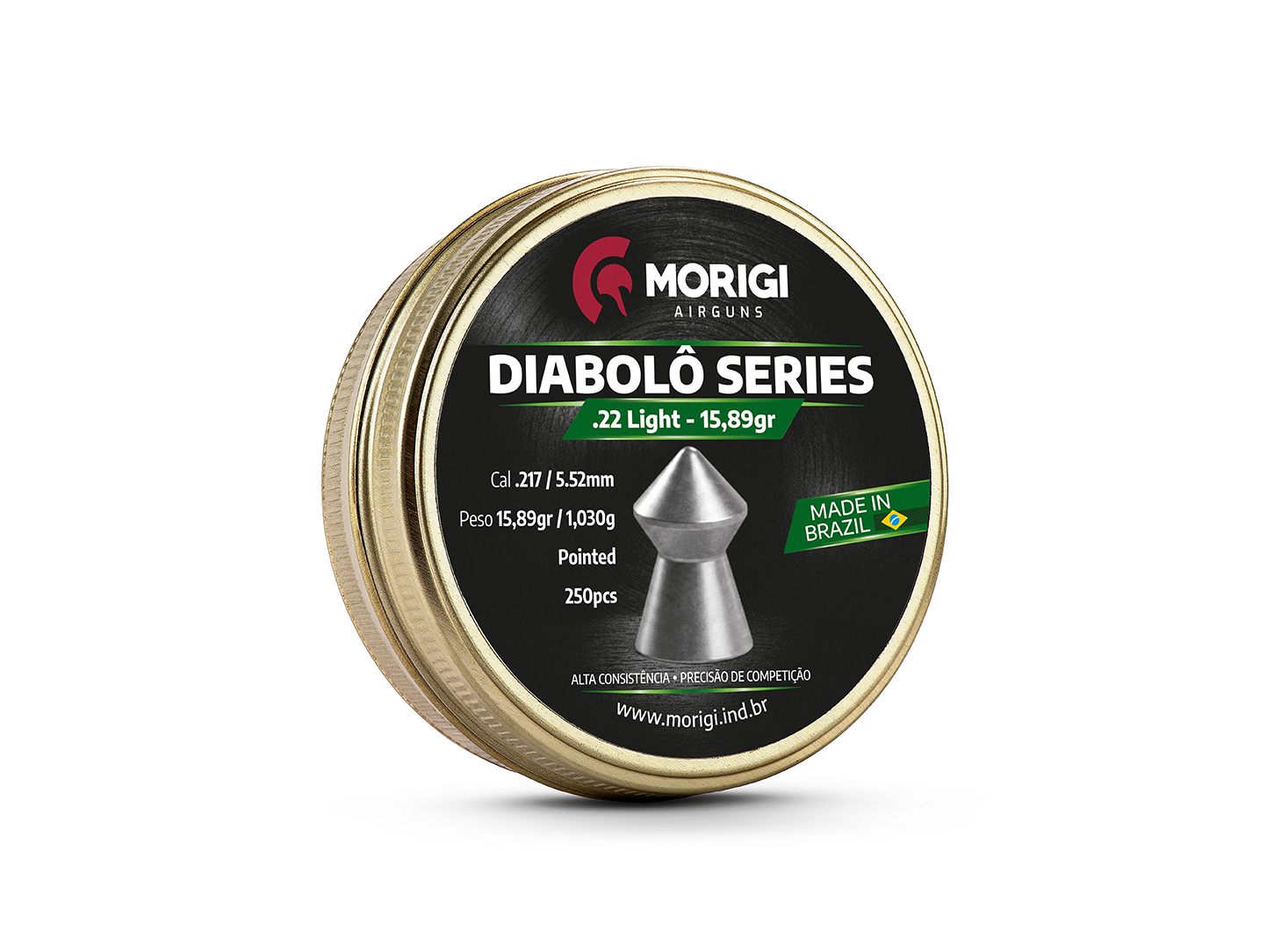 Chumbinho Diabolô Pointed 5,5mm/.22 15,89gr - 250 un
